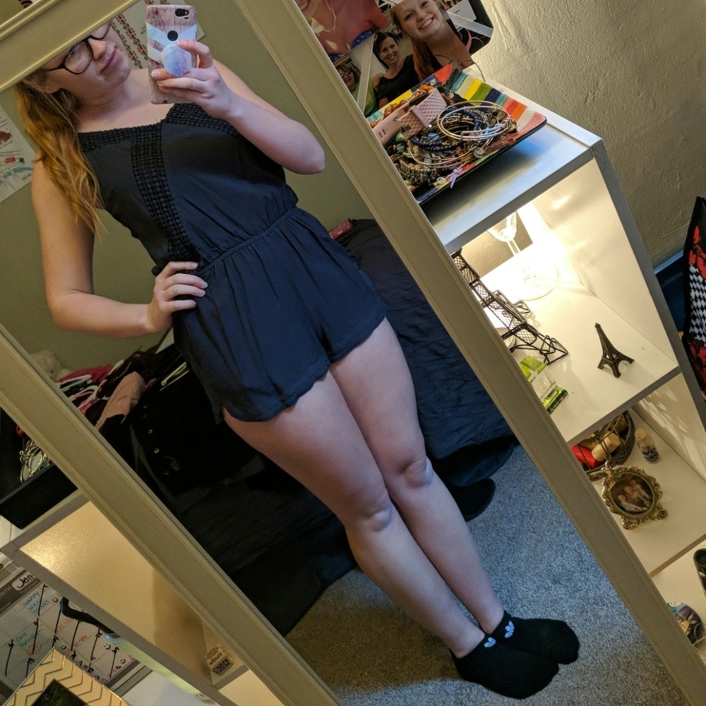 Navy AE romper